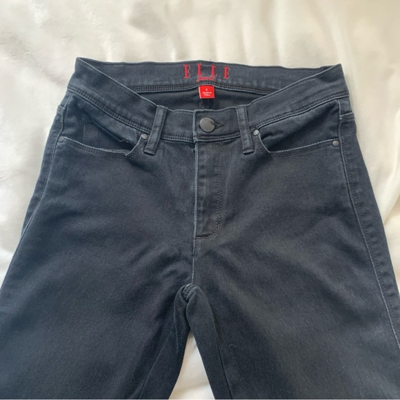 Elle Paris Slim Straight Black Jeans SZ (2) - Picture 3 of 9